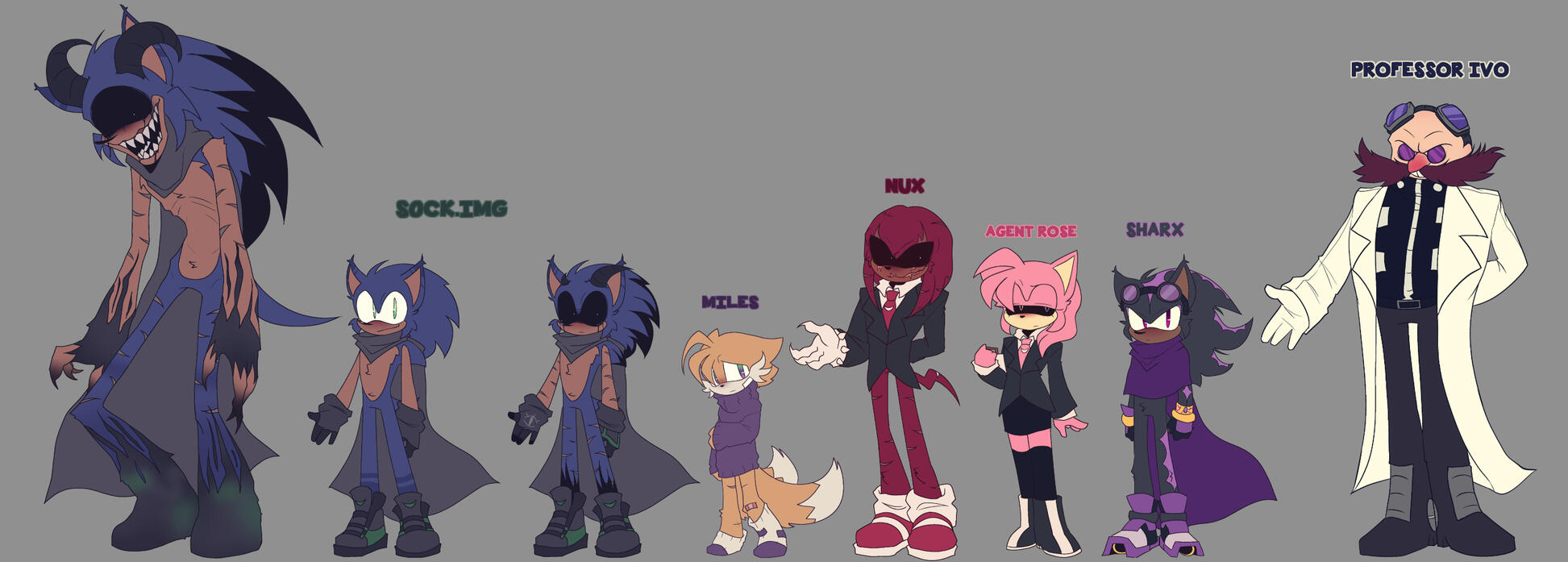 Latest render & height chart of all the characters